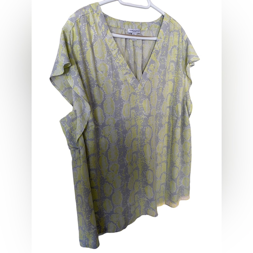 Carolina Belle Neon snake print blouse